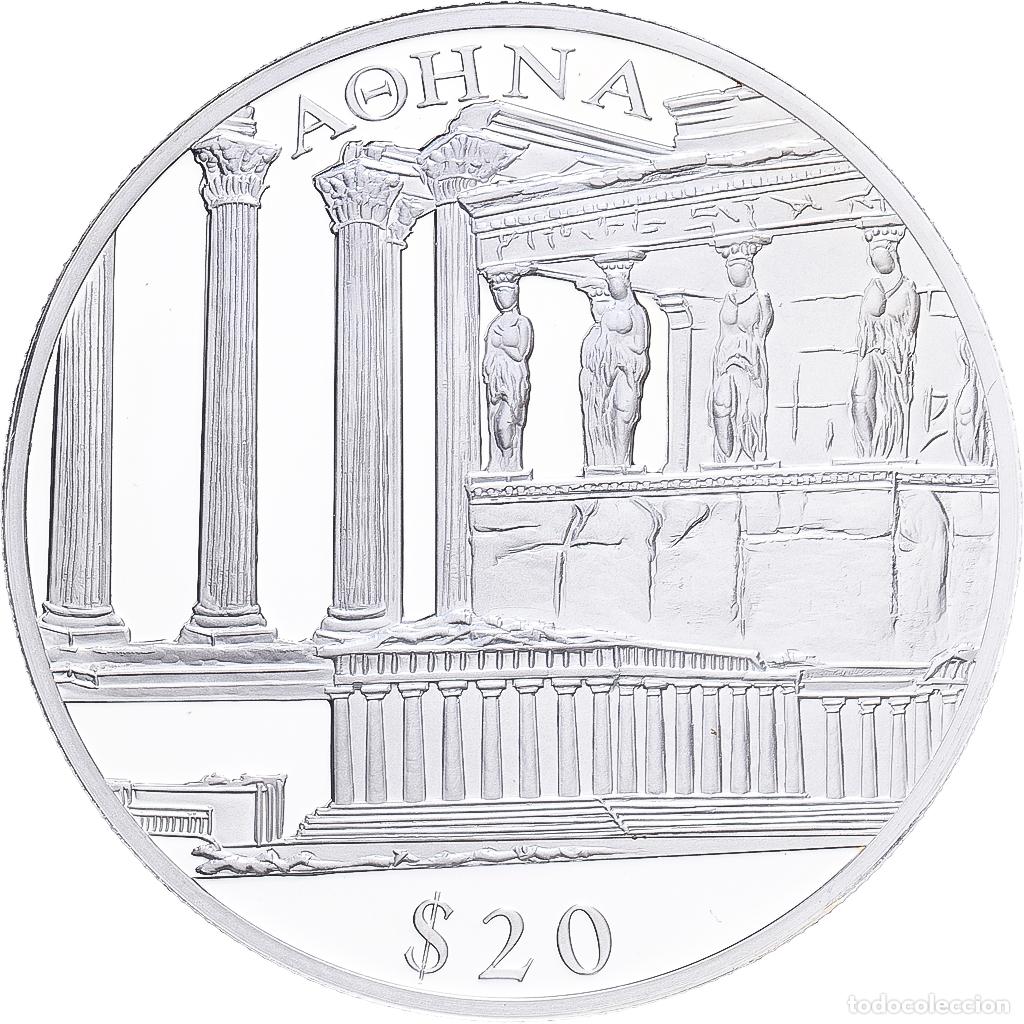 Monedas antiguas de &Aacute;frica: [#1215664] Liberia, 20 Dollars, 2000, Acropole d'Ath&egrave;nes, Plata, FDC
