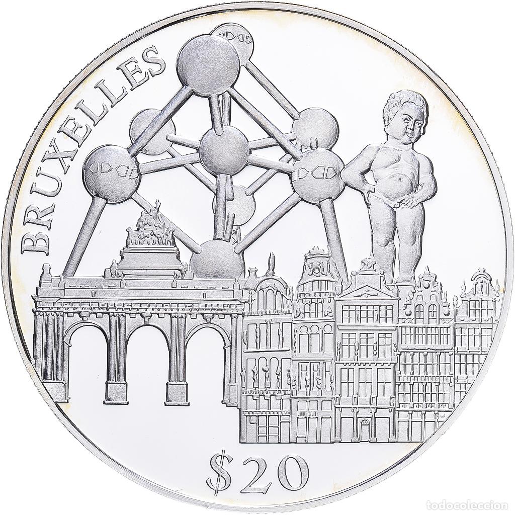 Monedas antiguas de &Aacute;frica: [#1215666] Liberia, 20 Dollars, 2000, Bruxelles, Plata, FDC