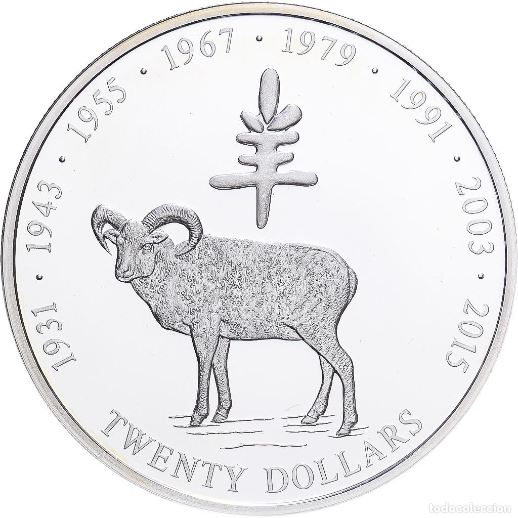 Monedas antiguas de &Aacute;frica: [#1215675] Liberia, 20 Dollars, 2003, Mouflon, Plata, FDC