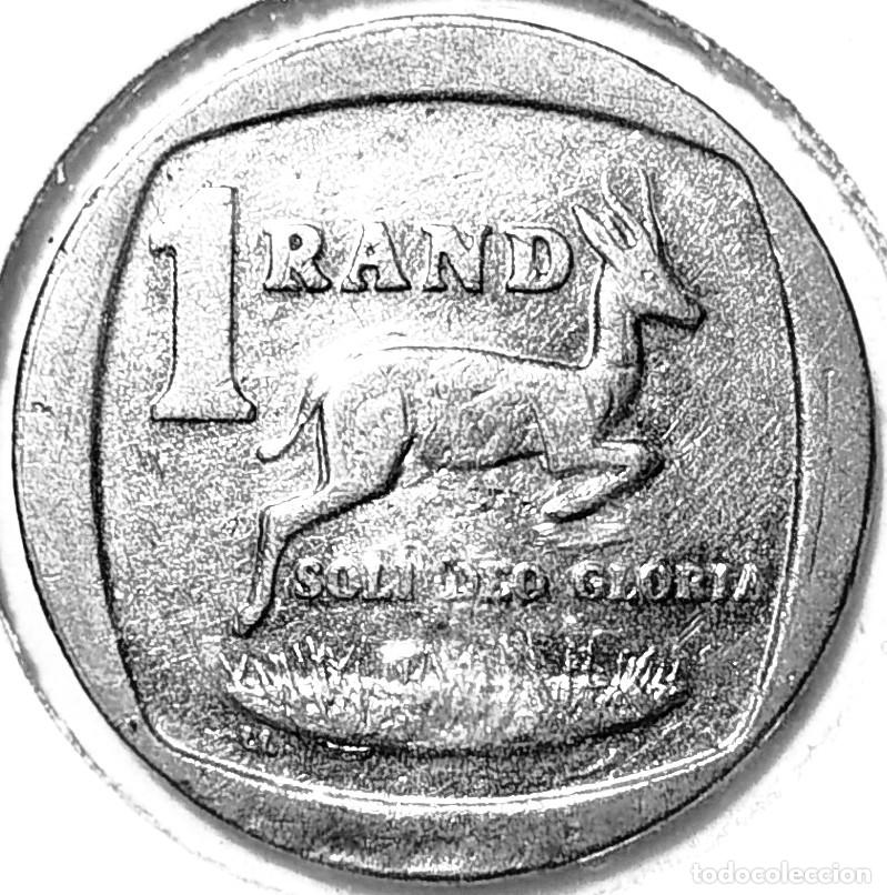 Alte M&uuml;nzen aus Afrika: SUDAFRICA (1961-) - 1 RAND 2008 - GACELA - AFRIKA-DZONGA-NINGIZIMU AFRIKA - A - 4 GR. COBRE NIQUEL