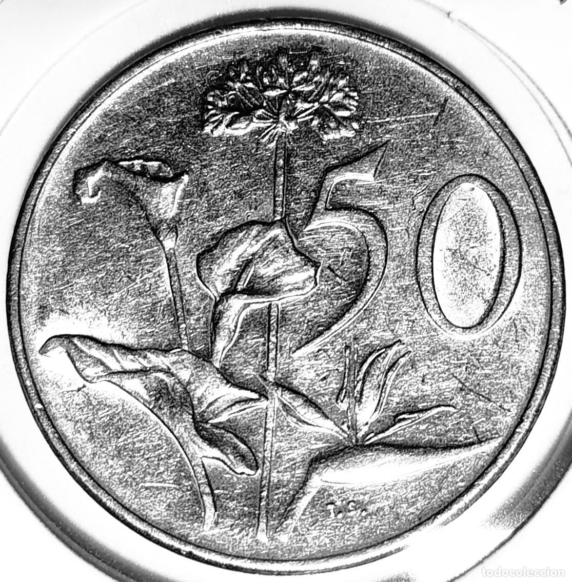 Monedas antiguas de &Aacute;frica: SUDAFRICA (1961-) - 50 CENTAVOS 1970 - A - 9,50 GR. NIQUEL - DIAMETRO 27,80 mm - KM#87 - MB