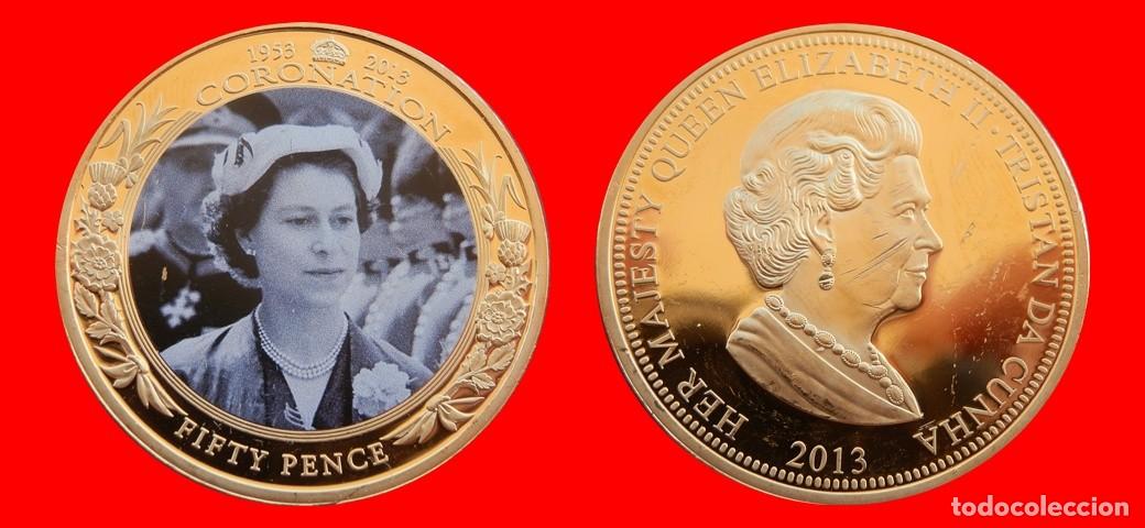 Monedas antiguas de &Aacute;frica: 50 PENIQUES PENCE 2013 SIN CIRCULAR TRISTAN DE ACU&Ntilde;A-9871SC