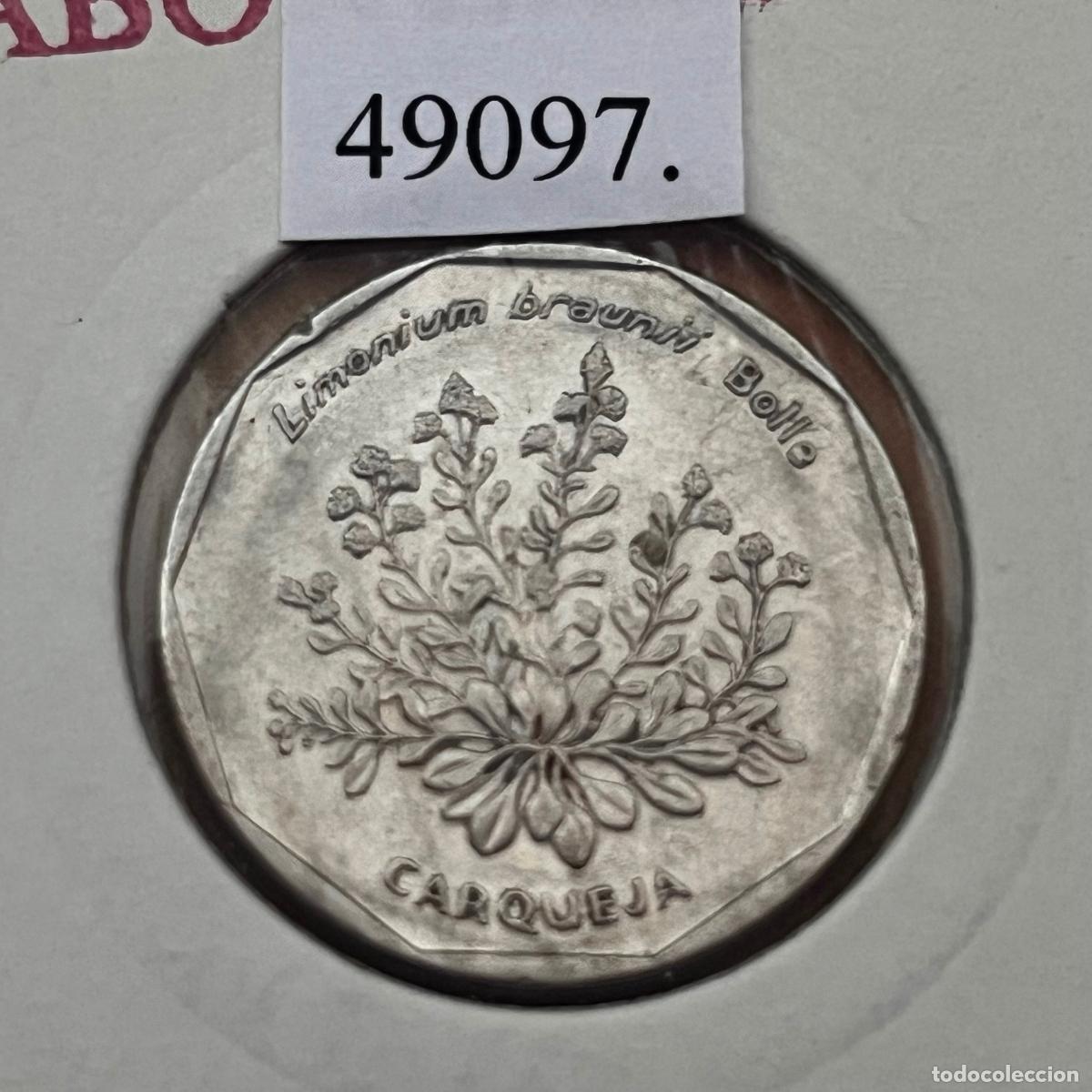 Monedas antiguas de &Aacute;frica: Cabo Verde 20 escudos 1994, planta Limonium braunii