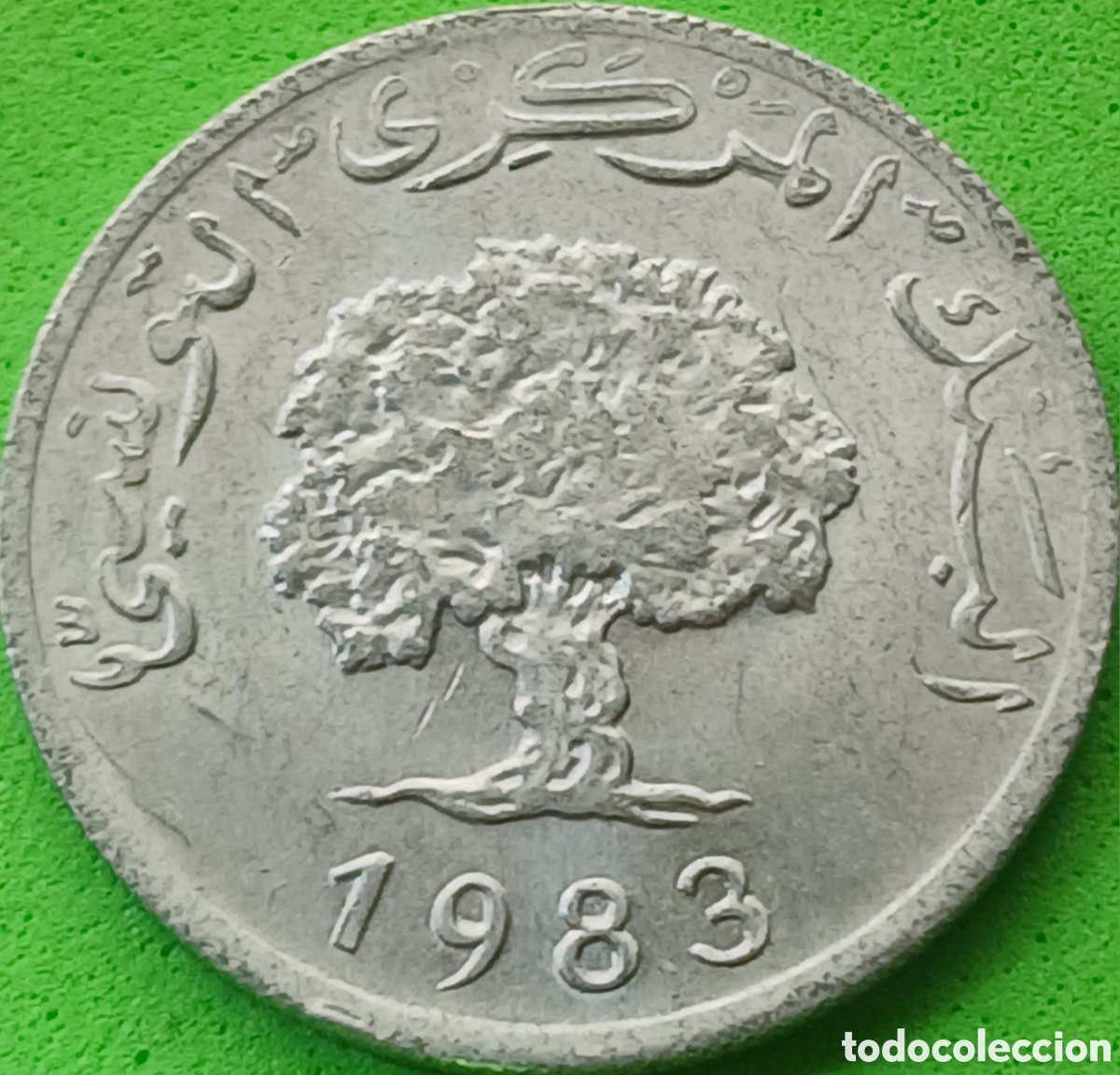Monedas antiguas de &Aacute;frica: T&uacute;nez 5 millimes 1983 km#282