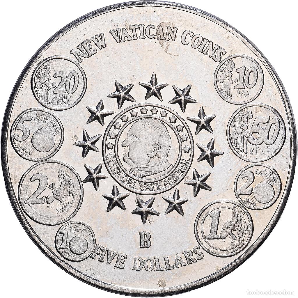 Monedas antiguas de &Aacute;frica: [#1215663] Liberia, 5 Dollars, New Vatican coins, 2004, Cobre - n&iacute;quel, SC