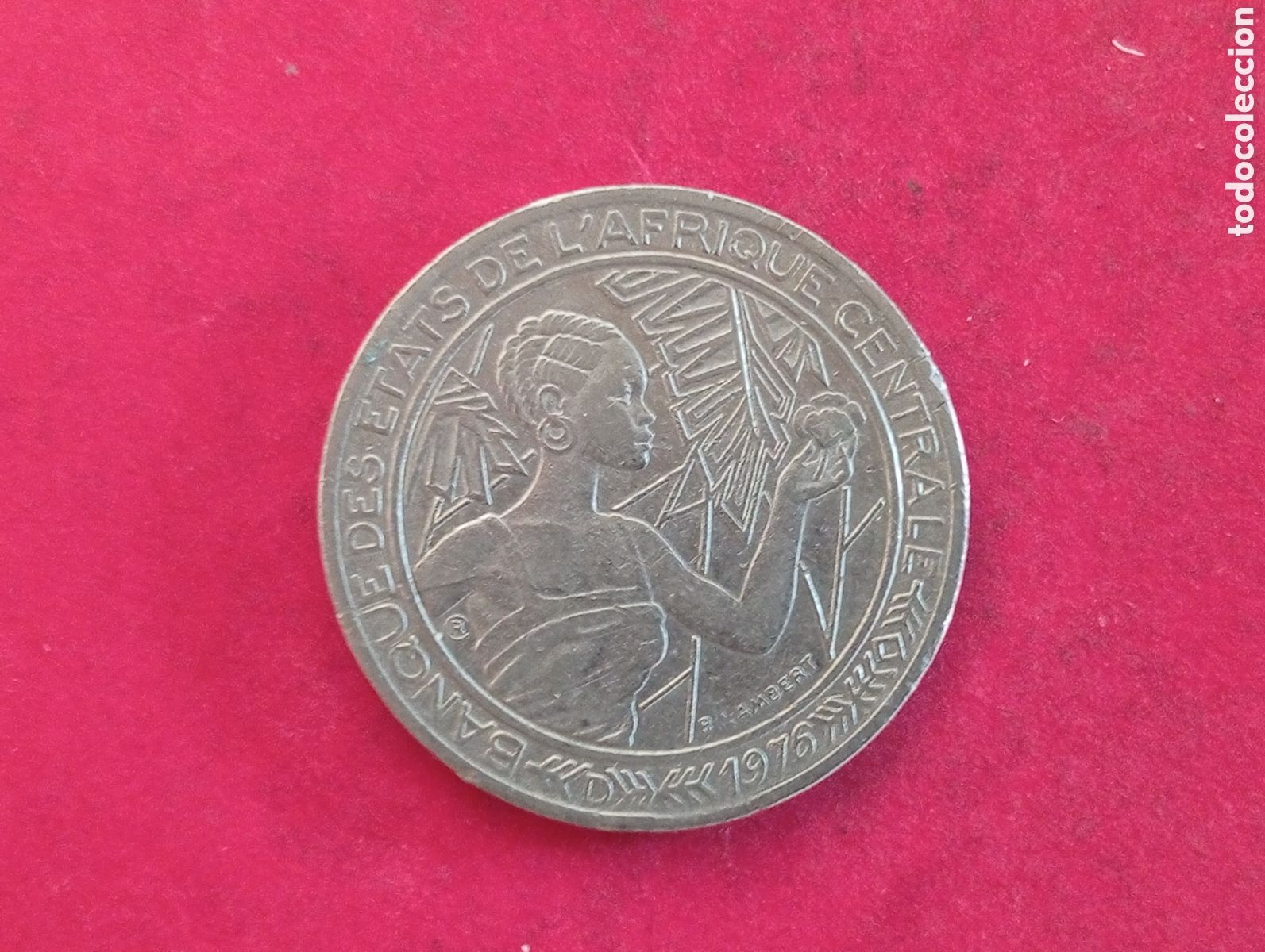 Monedas antiguas de &Aacute;frica: 500 francos de Gab&oacute;n 1976