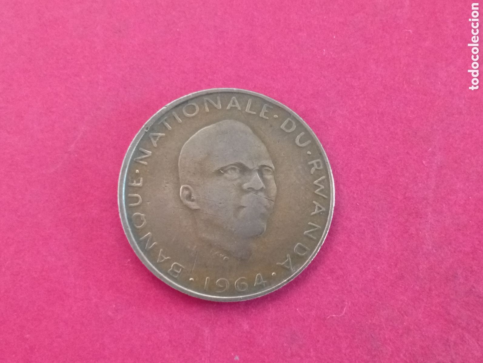 Monedas antiguas de &Aacute;frica: 5 francos de Ruanda 1964