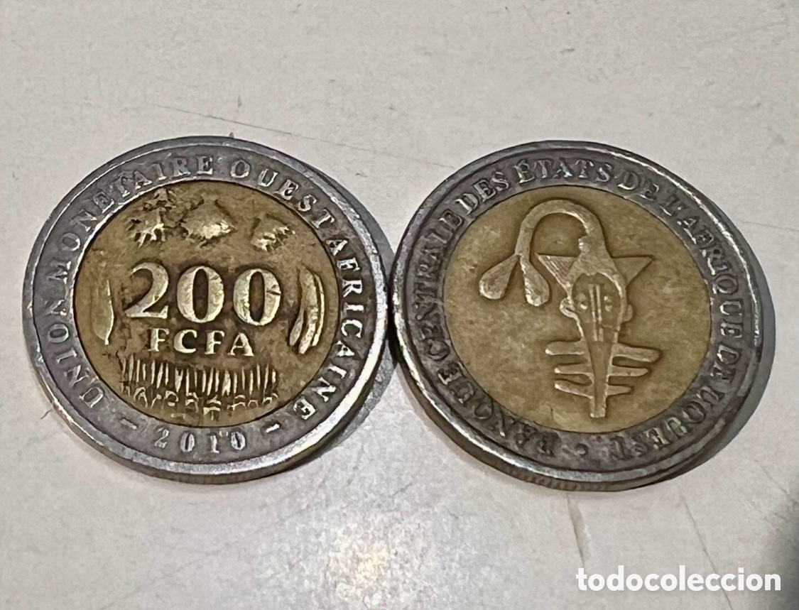 Monedas antiguas de &Aacute;frica: Moneda. Uni&oacute;n Moneraire Ouest Africaine. 200 FCFA. 2010.