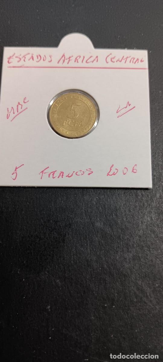 Monedas antiguas de &Aacute;frica: ESTADOS AFRICA CENTRAL 5 FRANCOS 2006 MBC KM=18 (LAT&Oacute;N)