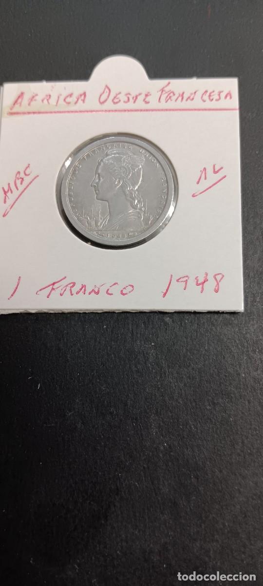Monedas antiguas de &Aacute;frica: AFRICA OESTE FRANCESA 1 FRANCO 1848 MBC KM=3 (ALUMINIO)