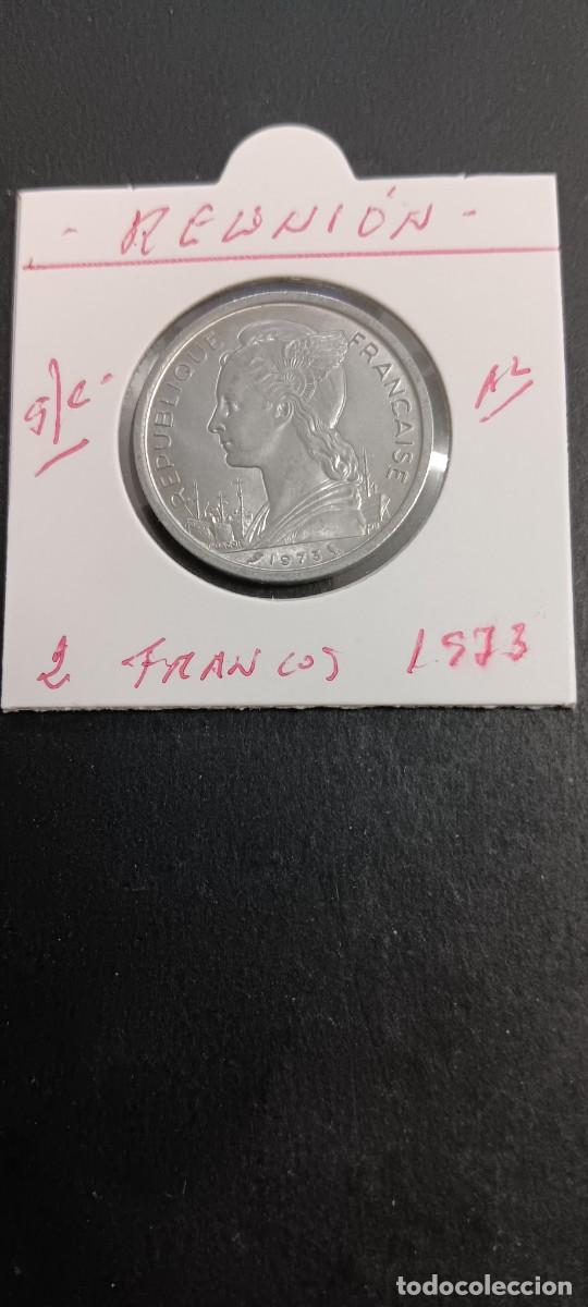 Monedas antiguas de &Aacute;frica: REUNI&Oacute;N 2 FRANCOS 1973 S/C- KM=8 (ALUMINIO)