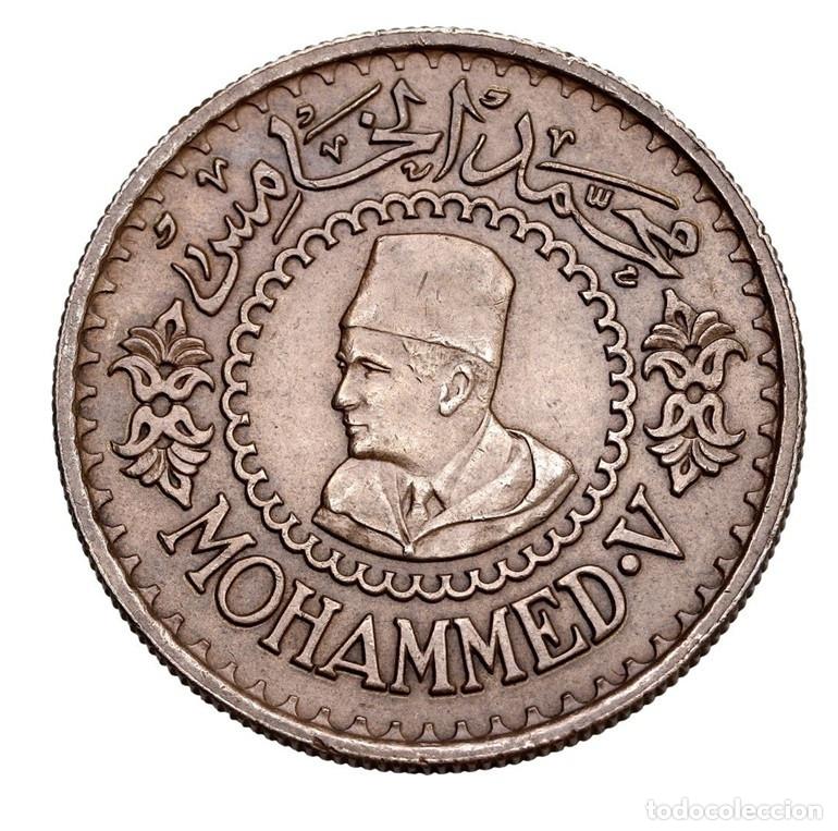 Monedas antiguas de &Aacute;frica: MARRUECOS 500 francs plata 1956 (AH 1376) Mohammed V - EMPIRE CHERIFIEN