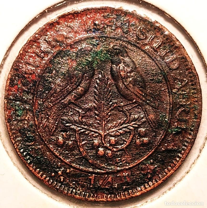 Alte M&uuml;nzen aus Afrika: SUDAFRICA (1937-1952) - 0,25 PENIQUE 1944 - GORRION - A - 2,84 GR. BRONCE - DIAMETRO 20 mm - KM#23