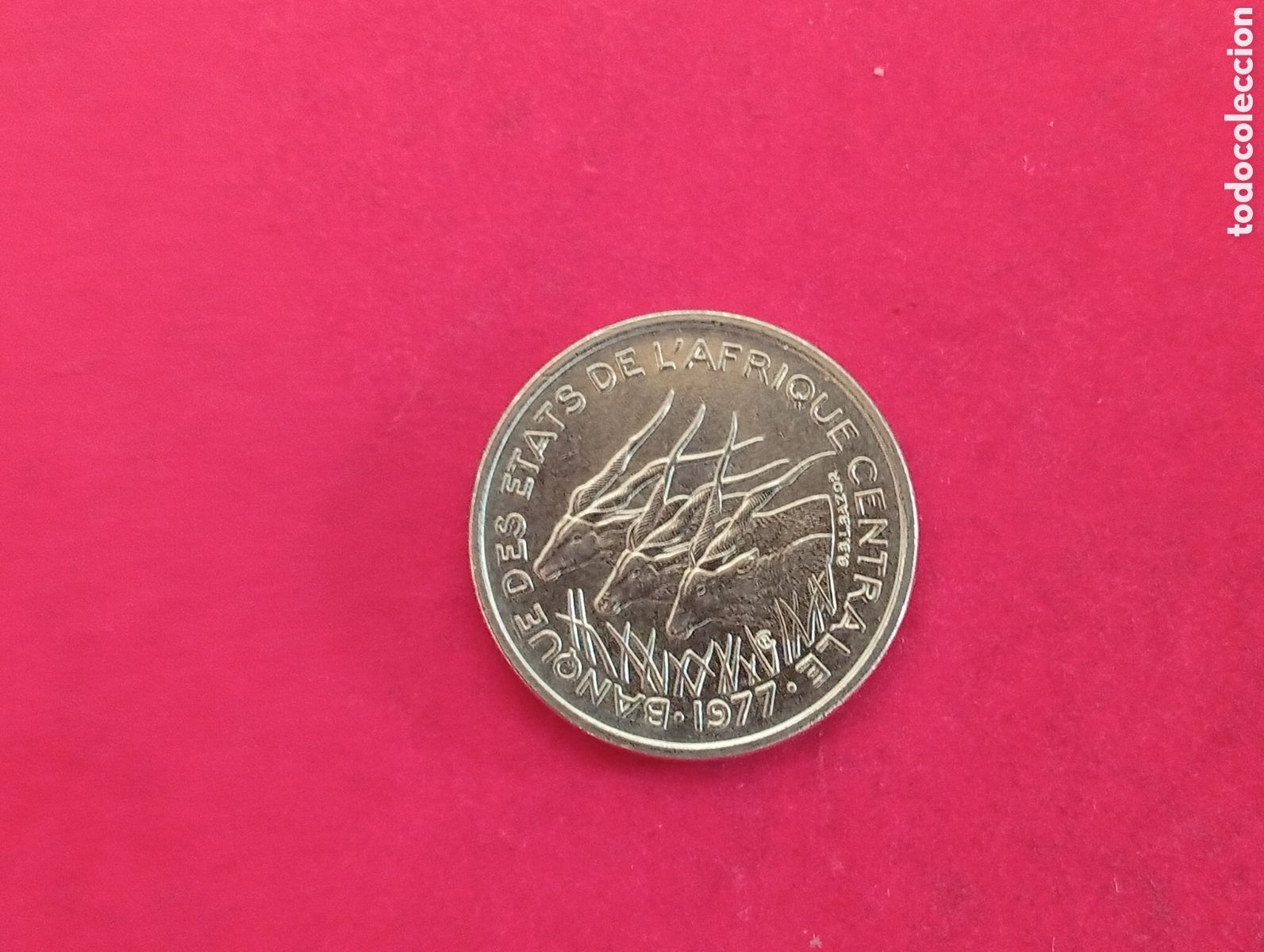 Monedas antiguas de &Aacute;frica: 50 francos de Gab&oacute;n 1977