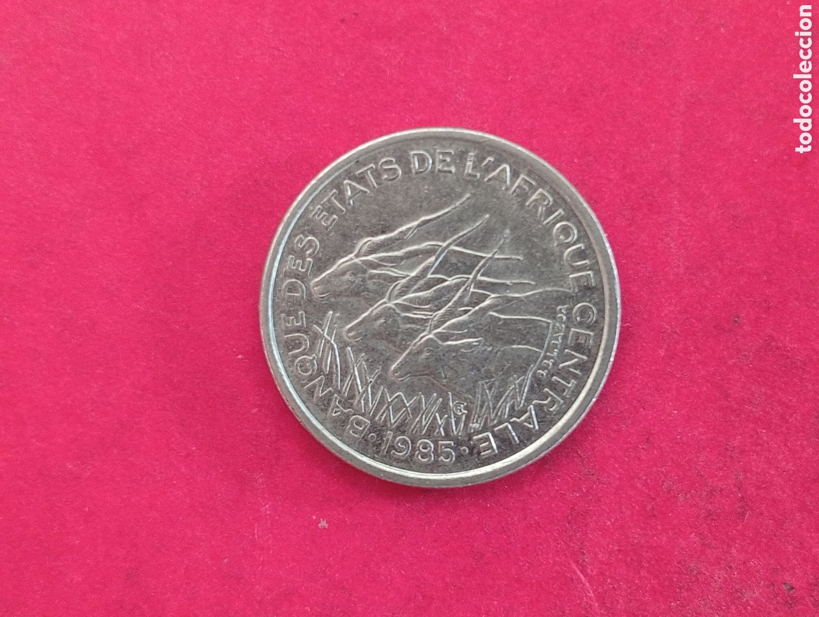 Monedas antiguas de &Aacute;frica: 50 francos de Gab&oacute;n 1985