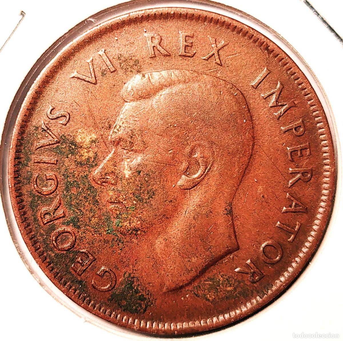 Monedas antiguas de &Aacute;frica: SUDAFRICA (1937-1952) - 1 PENIQUE 1941 - REY JORGE VI - BARCO VELERO - A - 9,30 GR. BRONCE