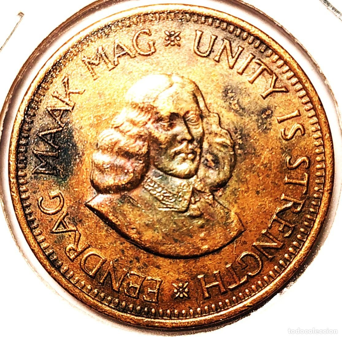 Monedas antiguas de &Aacute;frica: SUDAFRICA (1961-) - 0,50 CENTAVO 1963 - JAN VAN RIEBEECK - GORRION - A - 5,65 GR. LATON