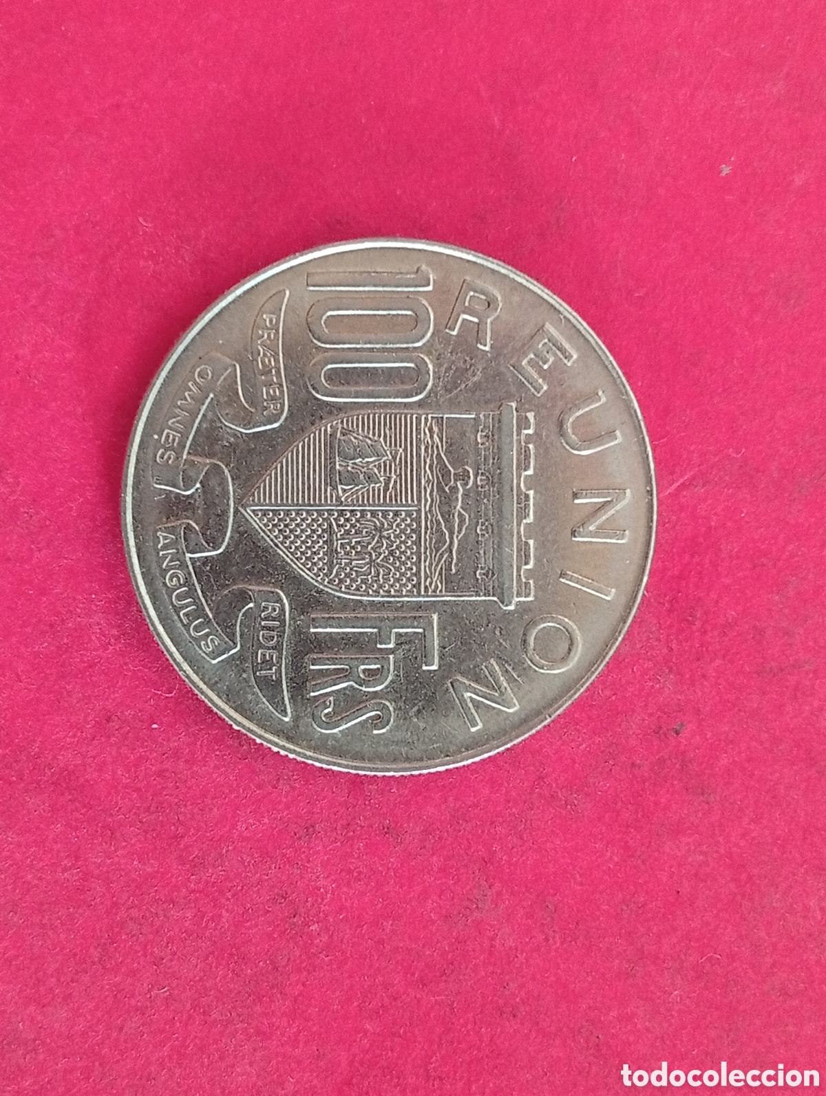 Monedas antiguas de &Aacute;frica: 100 francos de Reuni&oacute;n 1972