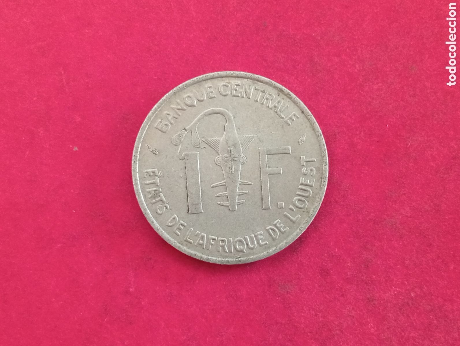 Monedas antiguas de &Aacute;frica: 1 franco de &Aacute;frica Oeste 1975