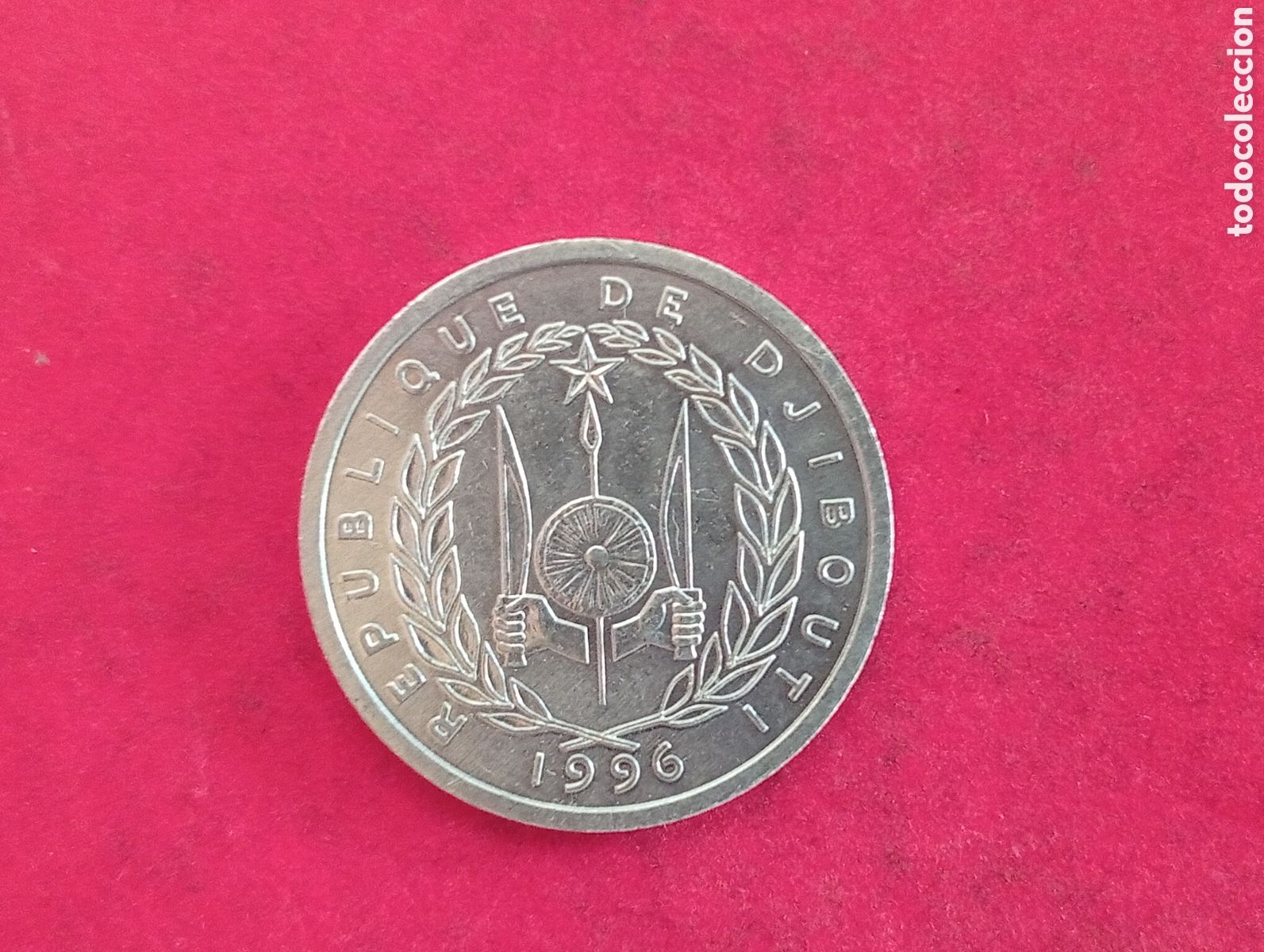 Monedas antiguas de &Aacute;frica: 1 franco de Djibouti 1996