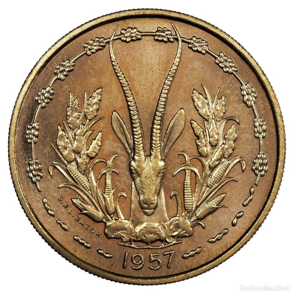 Monedas antiguas de &Aacute;frica: Afrique Occidentale Fran&ccedil;aise Togo 20 francs 1957 ESSAI bronze-aluminium