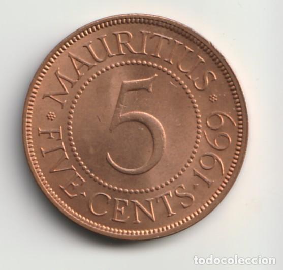 Monedas antiguas de &Aacute;frica: Mauricio 5 centavos 1969 Bronce, KM# 34