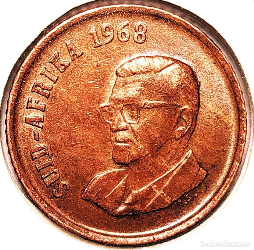 Monedas antiguas de &Aacute;frica: SUDAFRICA (1961-) - 1 CENTAVO 1968 - SUID-AFRICA - A - 3 GR. BRONCE - DIAMETRO 19 mm - KM#74.2 - MB