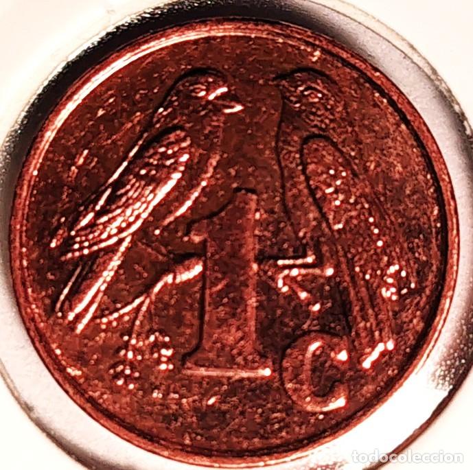 Monedas antiguas de &Aacute;frica: SUDAFRICA (1961-) - 1 CENTAVO 1999 - GORRION - A - ACERO COBREADO - DIAMETRO 15 mm - KM#170 - MB