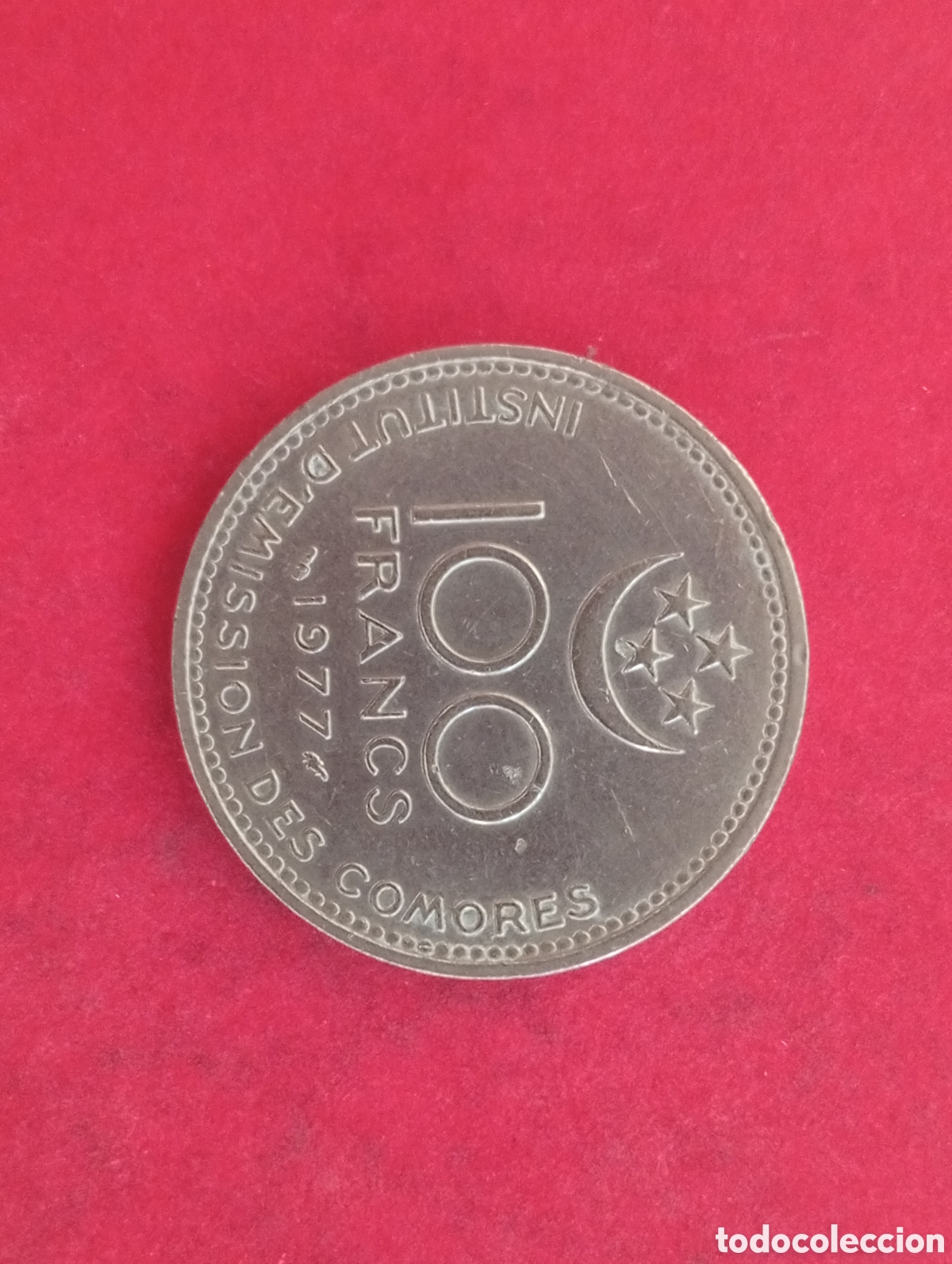 Monedas antiguas de &Aacute;frica: 100 francos de Comores 1977
