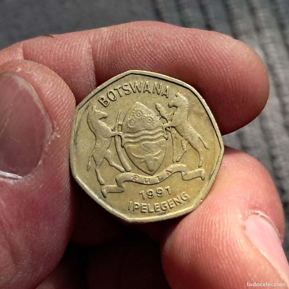 Monedas antiguas de &Aacute;frica: MONEDA DE BOTSWANA 1 PULA 1991 VF, KM# 24, Sch&ouml;n# 28, N# 3232.