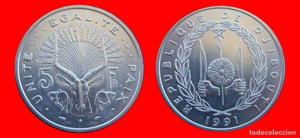 Monedas antiguas de &Aacute;frica: 5 FRANCOS 1991 SIN CIRCULAR DJIBOUTI-9947SC