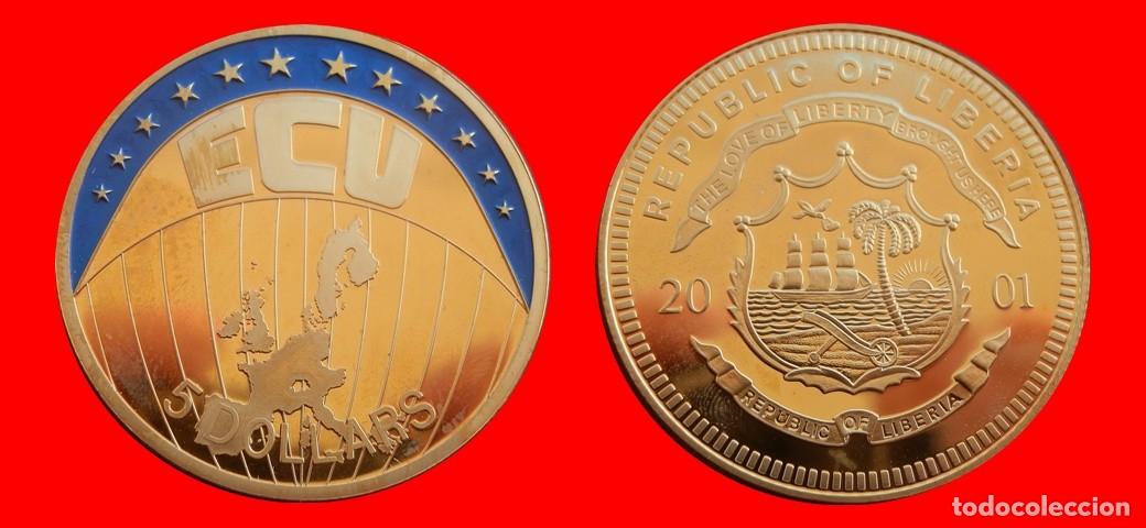 Monedas antiguas de &Aacute;frica: 5 DOLARES 2001 SIN CIRCULAR LIBERIA-9955SC