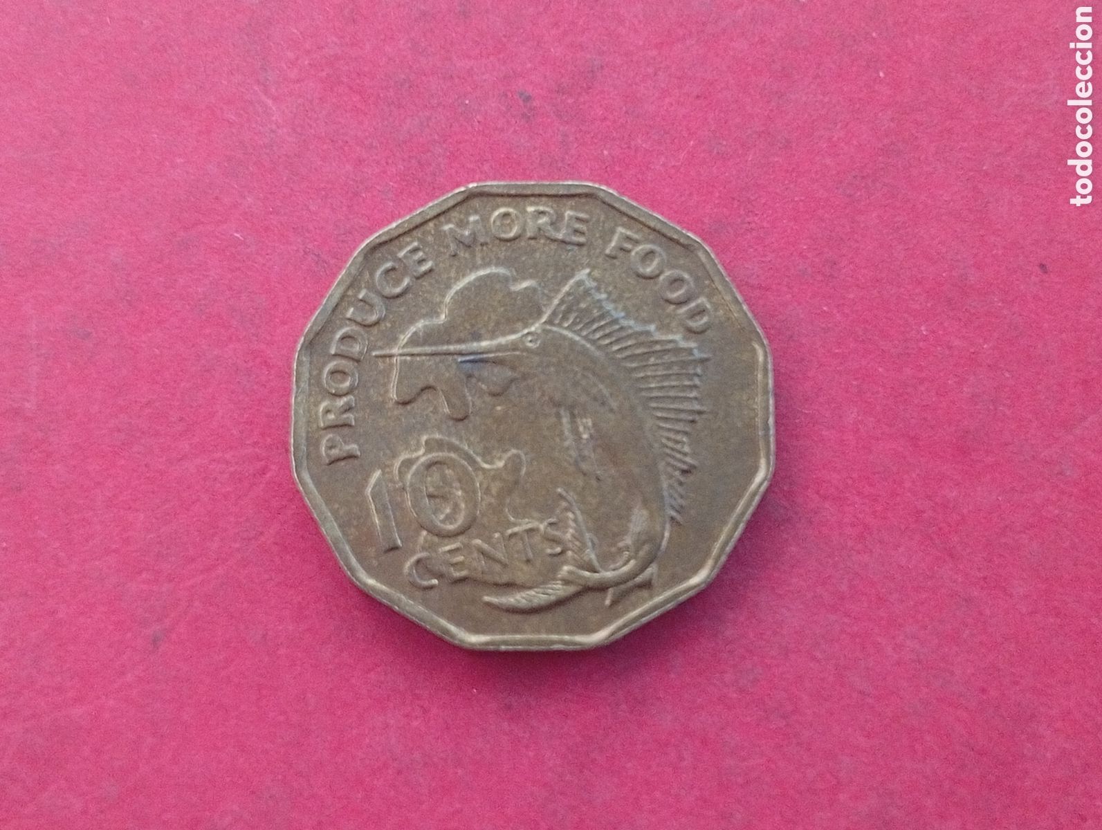 Monedas antiguas de &Aacute;frica: 10 cents de Seychelles 1977