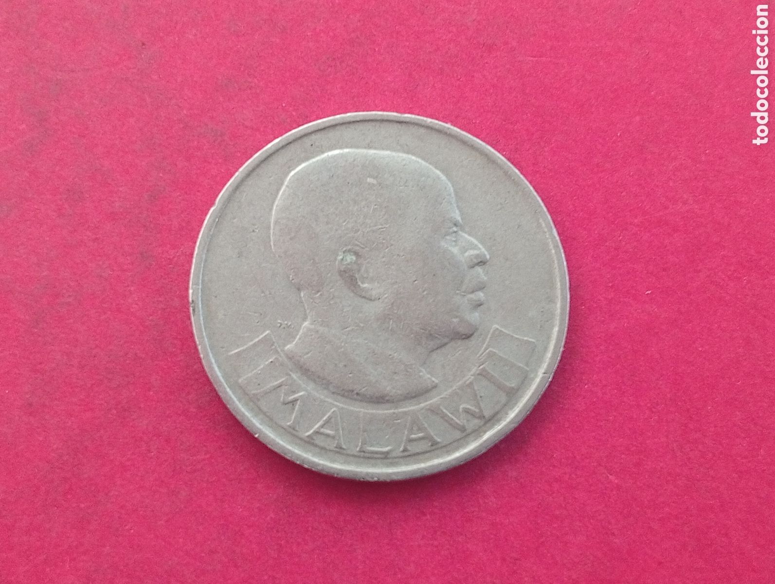 Monedas antiguas de &Aacute;frica: 1 chel&iacute;n de Malawi 1968 - Foto 2