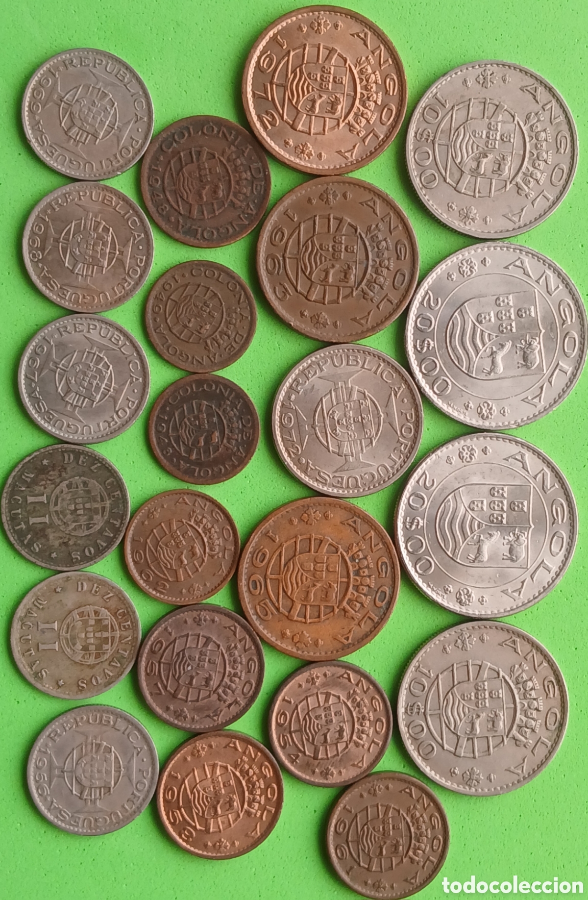 Monedas antiguas de &Aacute;frica: Angola lote 22 monedas/ diferentes fechas