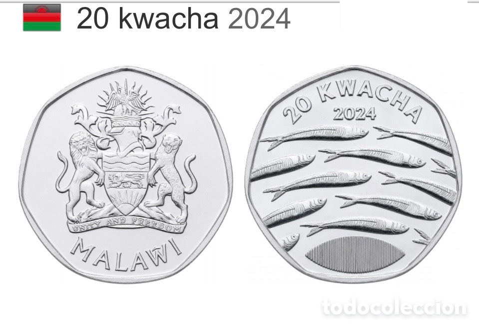Monedas antiguas de &Aacute;frica: Makawi 20 Kwacha 2024