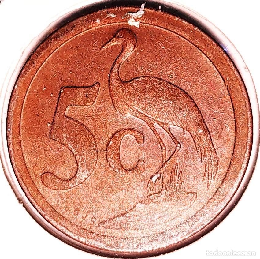 Monnaies anciennes d'Afrique: SUDAFRICA (1961-) - 5 CENTAVOS 1990 - REPUBLICA - A - 4,50 GR. ACERO COBREADO - DIAMETRO 21 mm