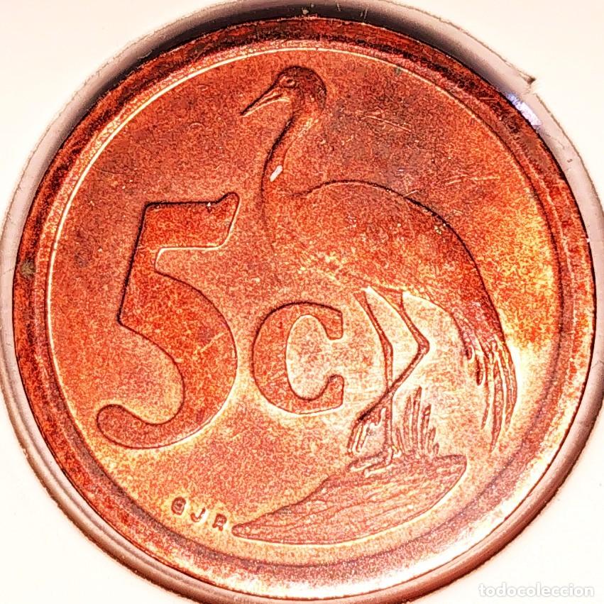 Monnaies anciennes d'Afrique: SUDAFRICA (1961-) - 5 CENTAVOS 1993 - REPUBLICA - A - 4,50 GR. ACERO COBREADO - DIAME 21 mm - KM#134