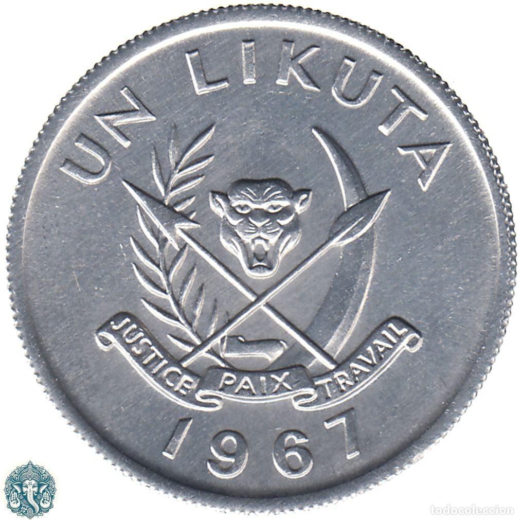 Monedas antiguas de &Aacute;frica: REP&Uacute;BLICA DEMOCRATICA DEL CONGO 1 Likuta 1967 KM#8