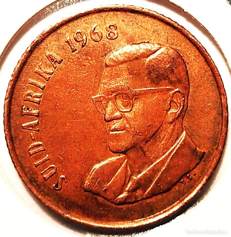 Monedas antiguas de &Aacute;frica: SUDAFRICA (1961-) - 2 CENTAVOS 1968 - SUID-AFRICA - &Ntilde;U - A - 4 GR. BRONCE - DIAME 22,45 mm - KM#74.2