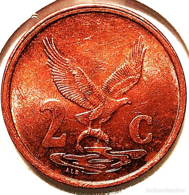 Monedas antiguas de &Aacute;frica: SUDAFRICA (1961-) - 2 CENTAVOS 2001 - AGUILA - A - 3 GR. ACERO COBREADO - DIAMETRO 18 mm - KM#222