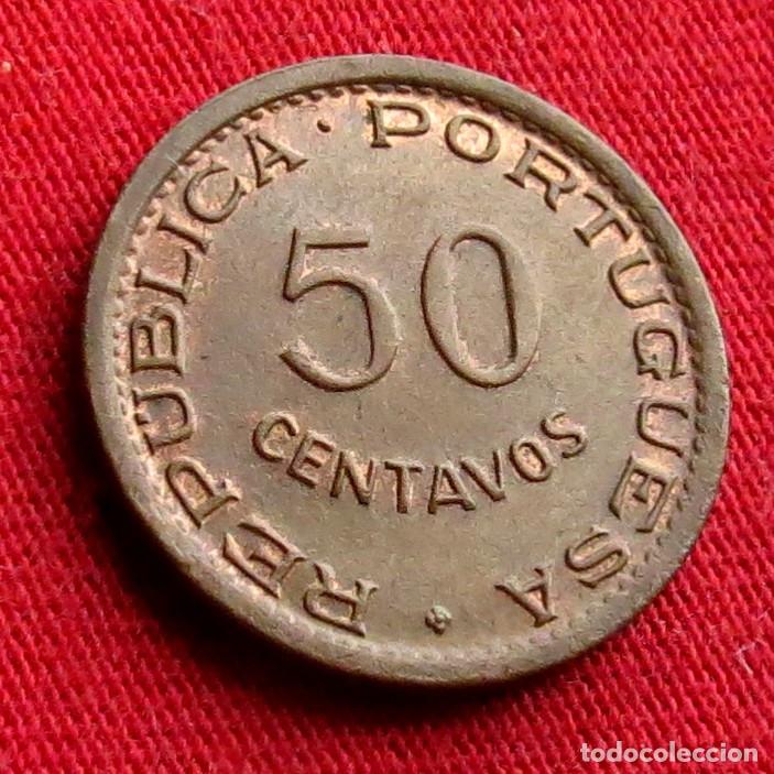 Monedas antiguas de &Aacute;frica: Angola 50 centavos 1954