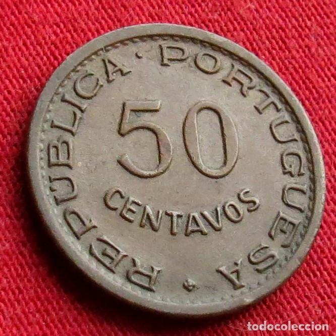 Monedas antiguas de &Aacute;frica: Angola 50 centavos 1958
