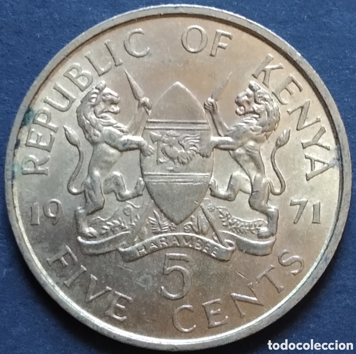 Monedas antiguas de &Aacute;frica: MONEDA - KENIA / KENYA 5 CENTS 1971