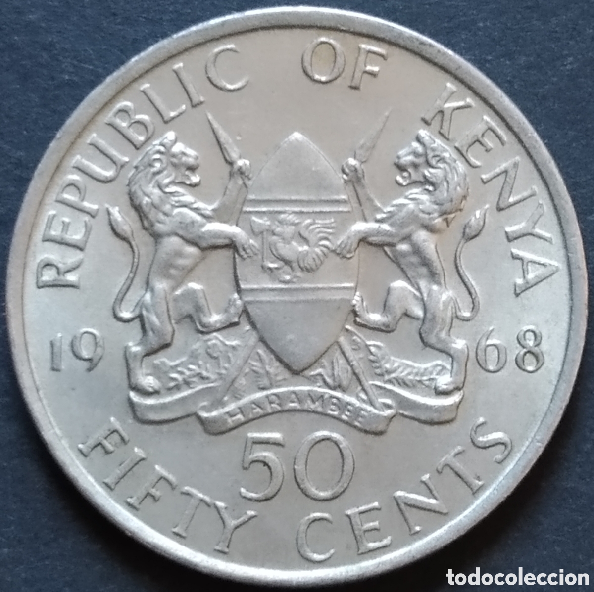 Monedas antiguas de &Aacute;frica: MONEDA - KENIA / KENYA 50 CENTS 1968