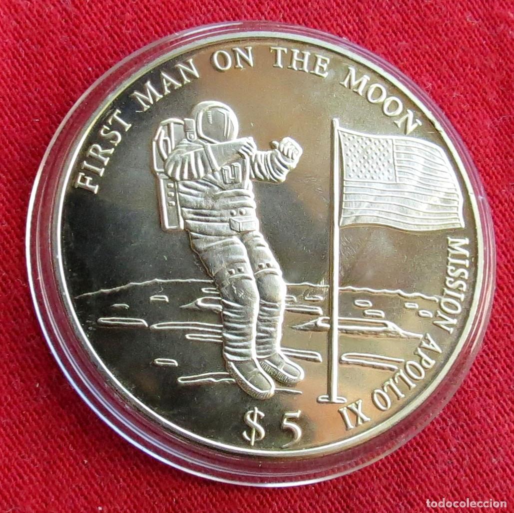 Monedas antiguas de &Aacute;frica: Liberia 5 $ 2000 Apollo 11
