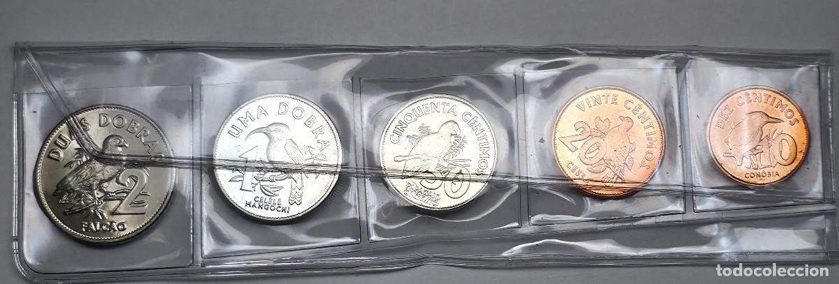 Monedas antiguas de &Aacute;frica: SERIE 5 MONEDAS SANTO TOME Y PRINCIPE (10, 20 Y 50 CENTIMOS) Y (1, 2 DOBRAS) 2017 SC