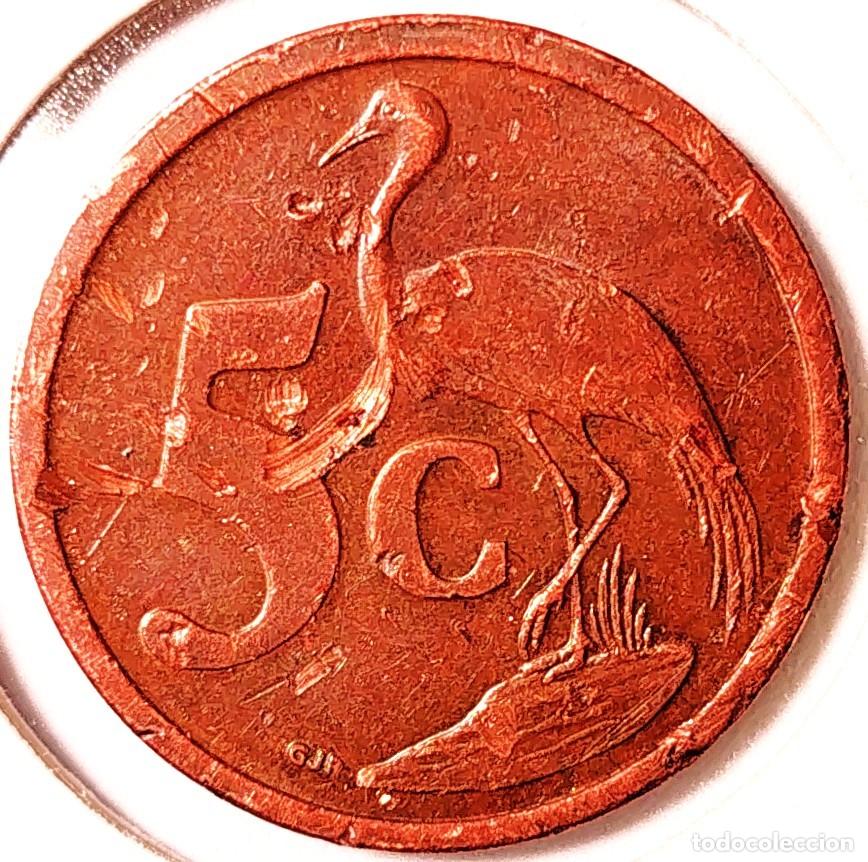 Monedas antiguas de &Aacute;frica: SUDAFRICA (1961-) - 5 CENTAVOS 2007 - REPUBLICA - GRULLA - A - 4,50 GR. ACERO COBREADO