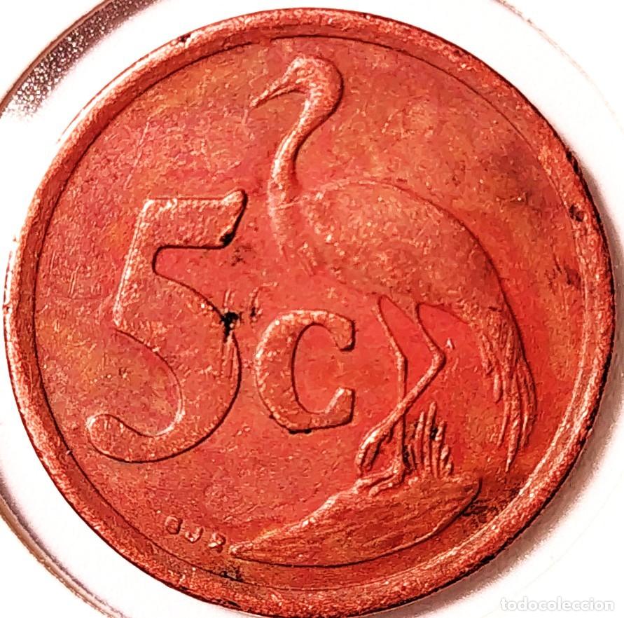 Monedas antiguas de &Aacute;frica: SUDAFRICA (1961-) - 5 CENTAVOS 1997 - REPUBLICA - GRULLA - A - 4,50 GR. ACERO COBREADO