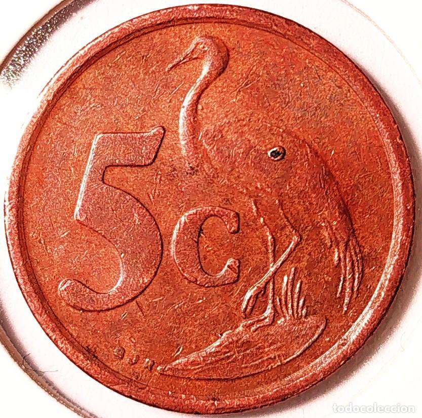 Monedas antiguas de &Aacute;frica: SUDAFRICA (1961-) - 5 CENTAVOS 1996 - REPUBLICA - GRULLA - A - 4,50 GR. ACERO COBREADO